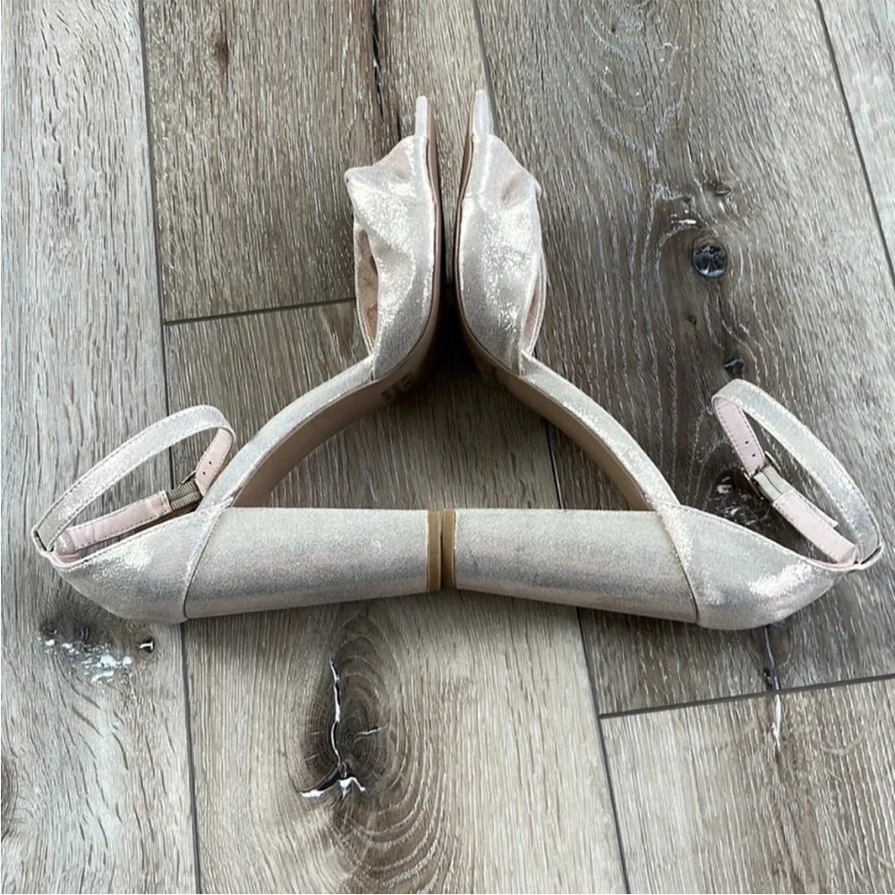 Lulus Rose Gold Block Heels with Ankle Strap
